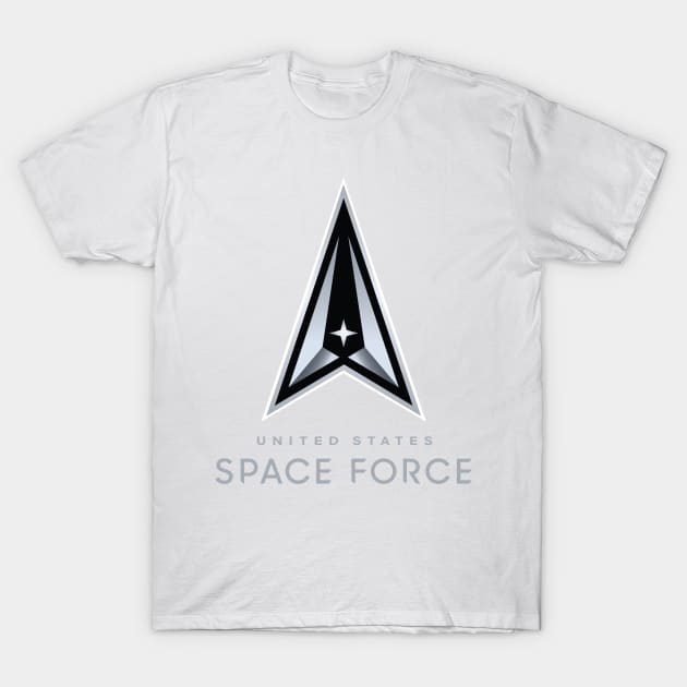 Space Force Official Logo - Black & White Version T-Shirt by SpaceForceOutfitters